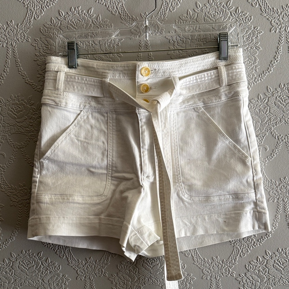 Pilcro and the Letterpress High Waist White Shorts